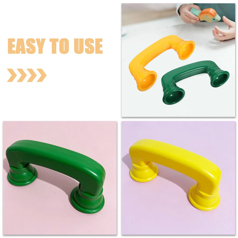 4 Pcs Telephone Auditory Feedback Earpiece Whisper Decor Colorful Reading Toy Decorate Plastic Early Educational Toddler