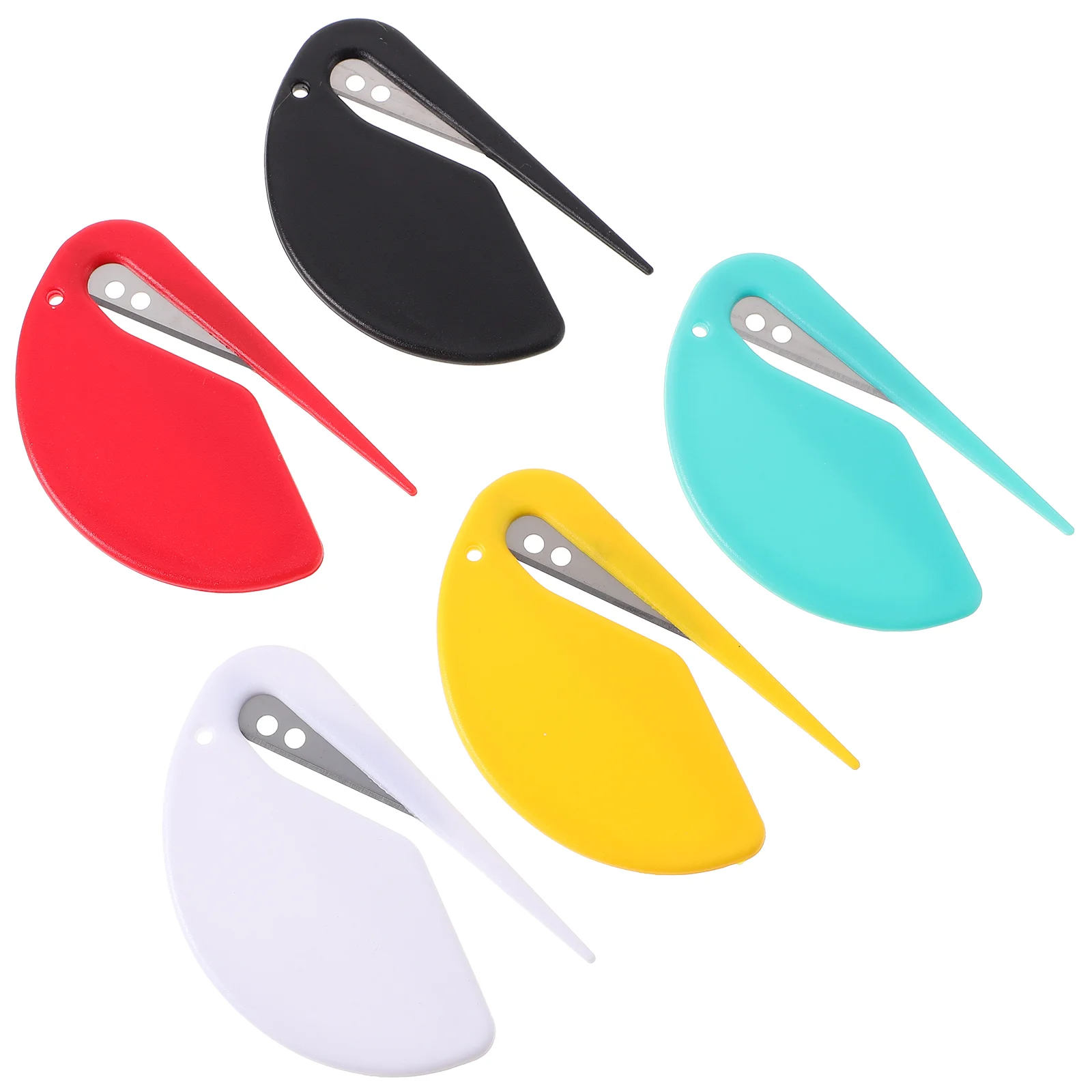 5 Pcs Portable Letter Opener for Women Box Package Envelope Slitter Plastic Openers Mini Paper Cutting