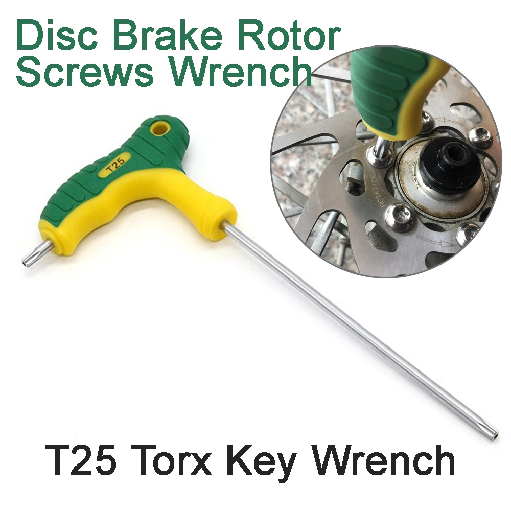 

Bike Disc Brake Rotor Screws Wrench T25 L-Type Double-End Two Way Tamper Proof Torx Star Allen Spanner Key Wrench Screwdriver