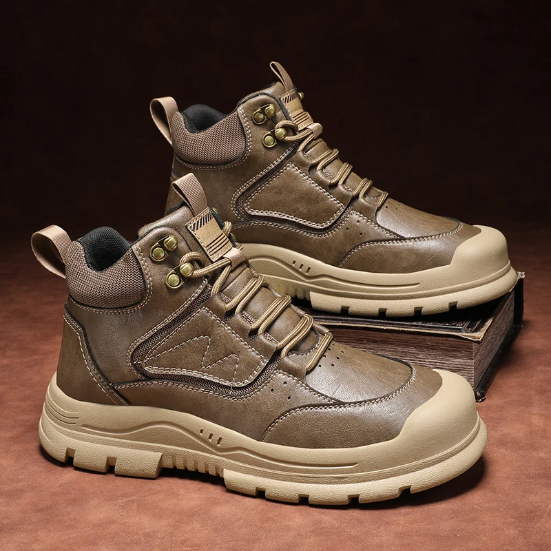 

Unisex High-Top Chunky Sole Platform Boots - Winter Couple Shoes in Black and White