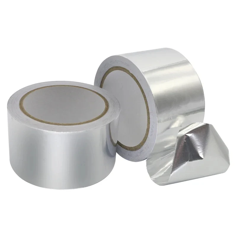 High Temperature Resistance Aluminum Foil Tape Kitchen Pipe Repair Tape Adhesive Sealing Foil Heat Insulation Leak Proof Tape