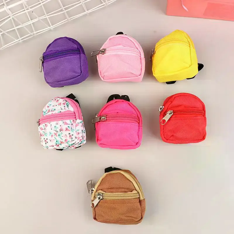 Portable Small Zipper Wallet Keychain Anti-lost Backpack Pendant Creative Bag Ornament for Outdoor Hiking Use