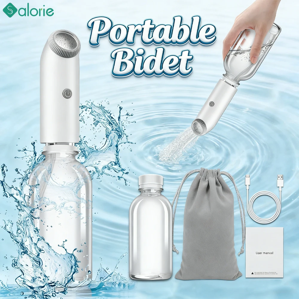 

Electric Portable Bidet Peri Bottle Sprayer for Travel - Reusable Peri Bottle with Water Bottle Adapter for Postpartum & Hygiene