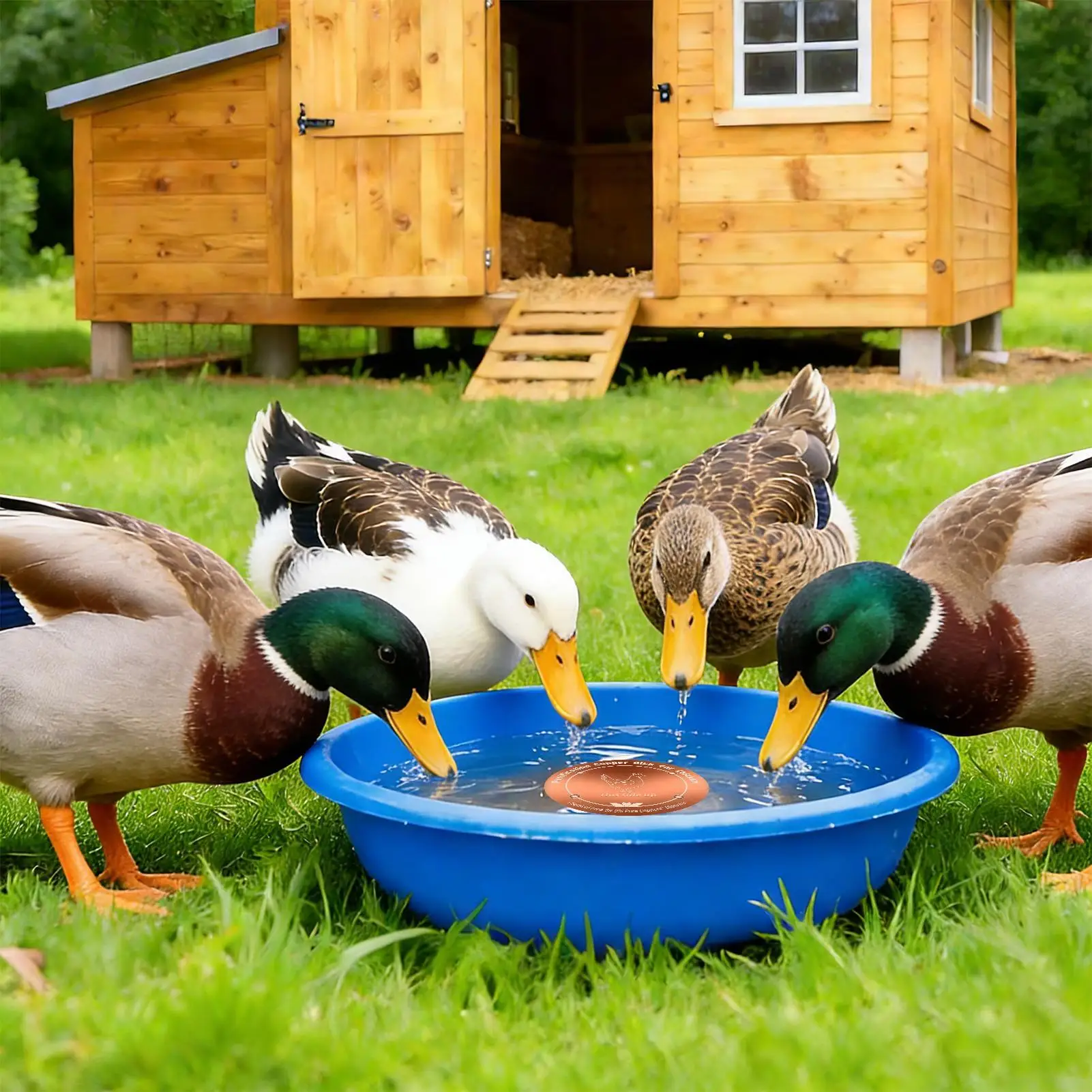 Bird Bath Disk 4 Inches Water Cleaning Disc Metal Cleaner Disks For Outdoor Garden Patio Lawn Fountain Bowl Livestock Chicken