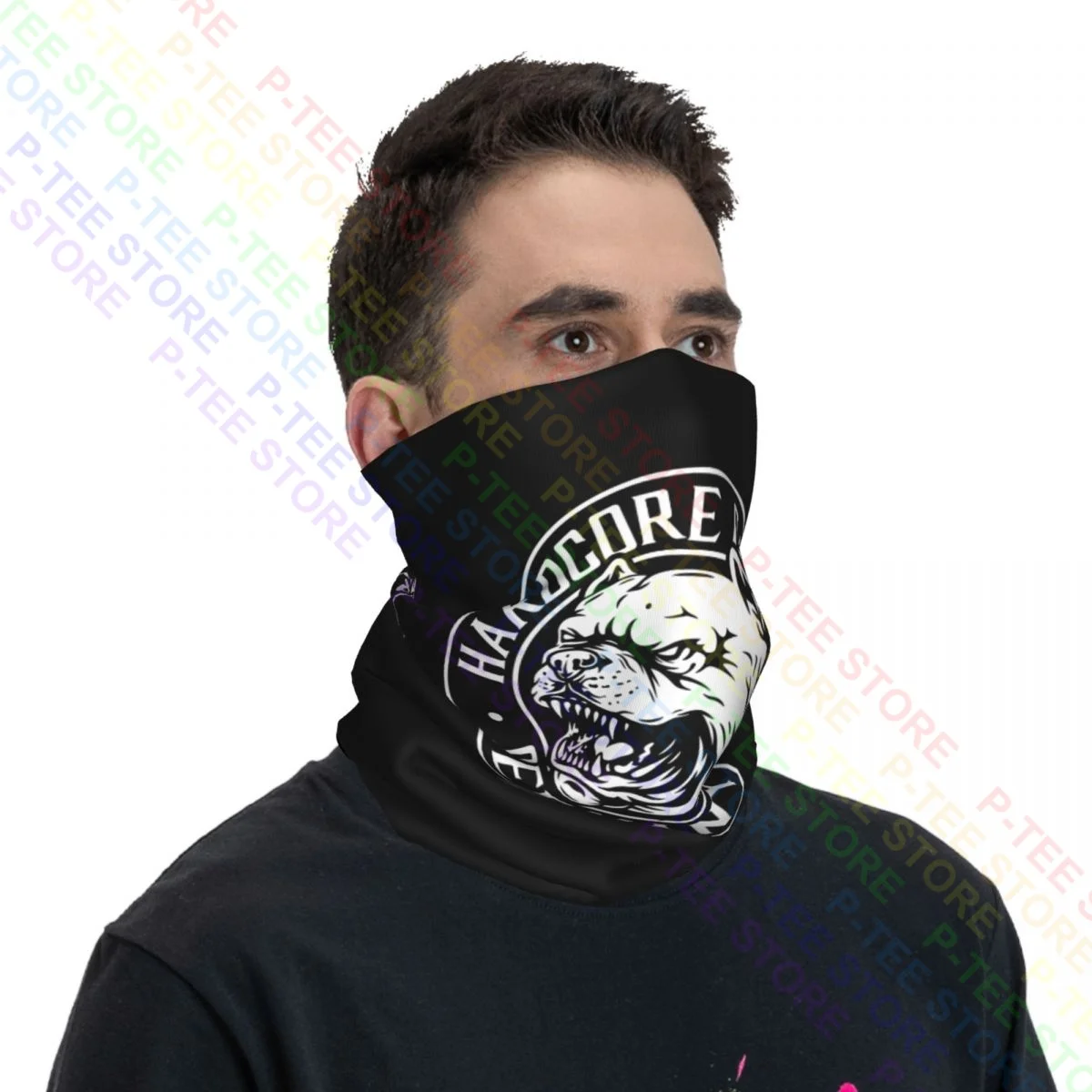 Hardcore Gabber Germany Dog Uptempo Terror Hardstyle Frenchcore Neu Neck Gaiter Bandana Scarf Face Mask Neck Warmer