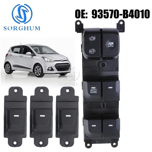 Imagen 1 del producto Botón de interruptor de ventana principal eléctrico SORGHUM 93570-B4010 para Hyundai i10 Doctor 10 lugares oreja 1,0 sx 2013 2014 2015 2016 2017
