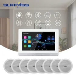 6inch WiFi audio Amplifier Bluetooth ceiling speakers system theater Smart Home Sound Android TouchScreen for Residential office