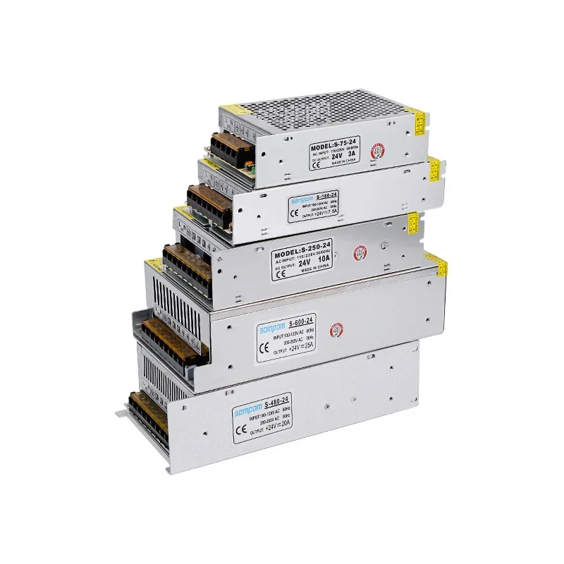 

Импульсный источник питания 24В 1А/2А/3А/5А/10А, промышленный, серия S, трансформатор AC/DC