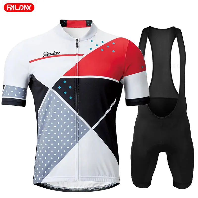 

RAUDAX новая одежда для велоспорта 2025, мужская летняя быстросохнущая велосипедная майка, нагрудник, короткий комплект, дышащая одежда для триатлона, горного велосипеда