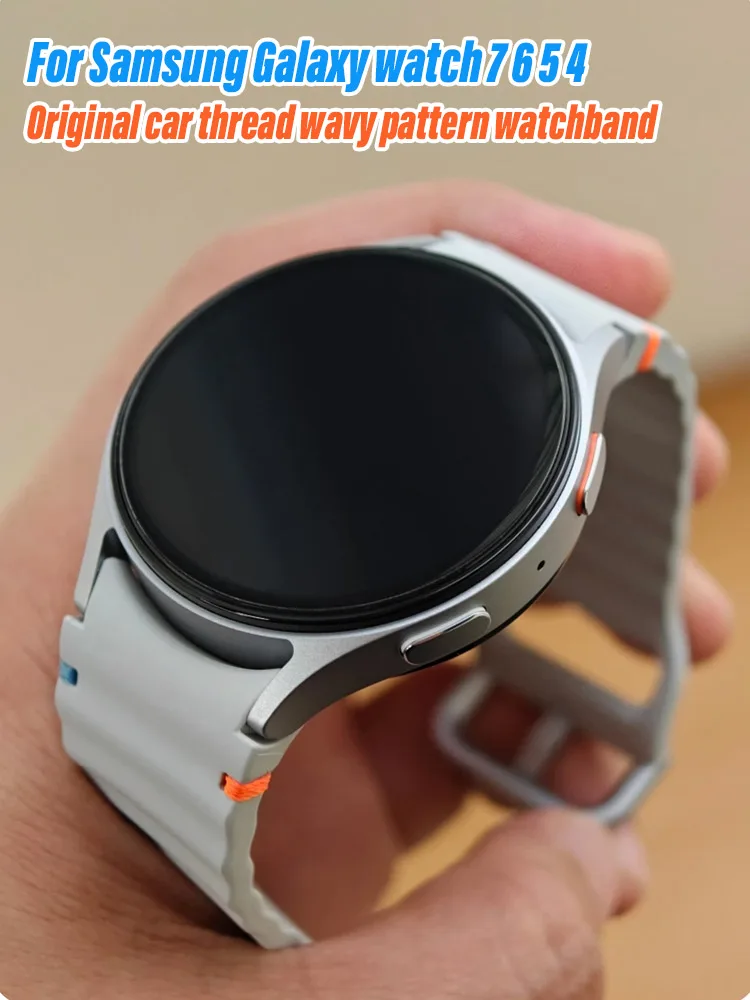 Original Band for Samsung Galaxy watch 7 6 5 4 44mm 40mm/FE/Pro/classic Silicone sport belt bracelet correa Galaxy watch 7 Strap