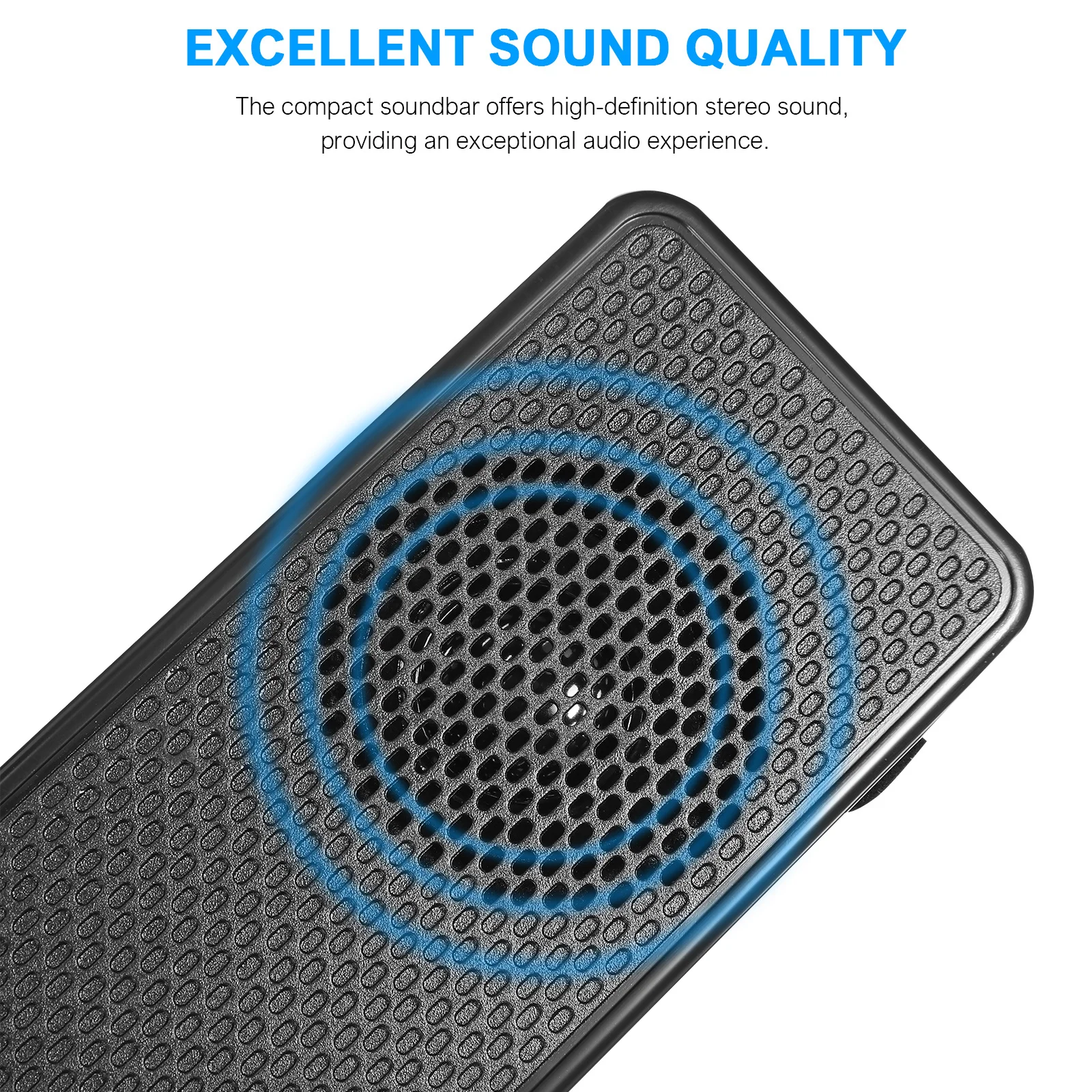 

Sound Bar Home Soundbar Compact Portable Long Use Time Stereo Sound Bars System for Computer Tablet Desktop Soundbar