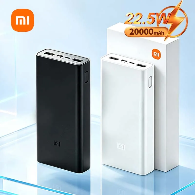 Xiaomi 20000mAh Large Capacity Fast Charging Power Bank Portable External Battery with CCC Certification for iPhone Samsung