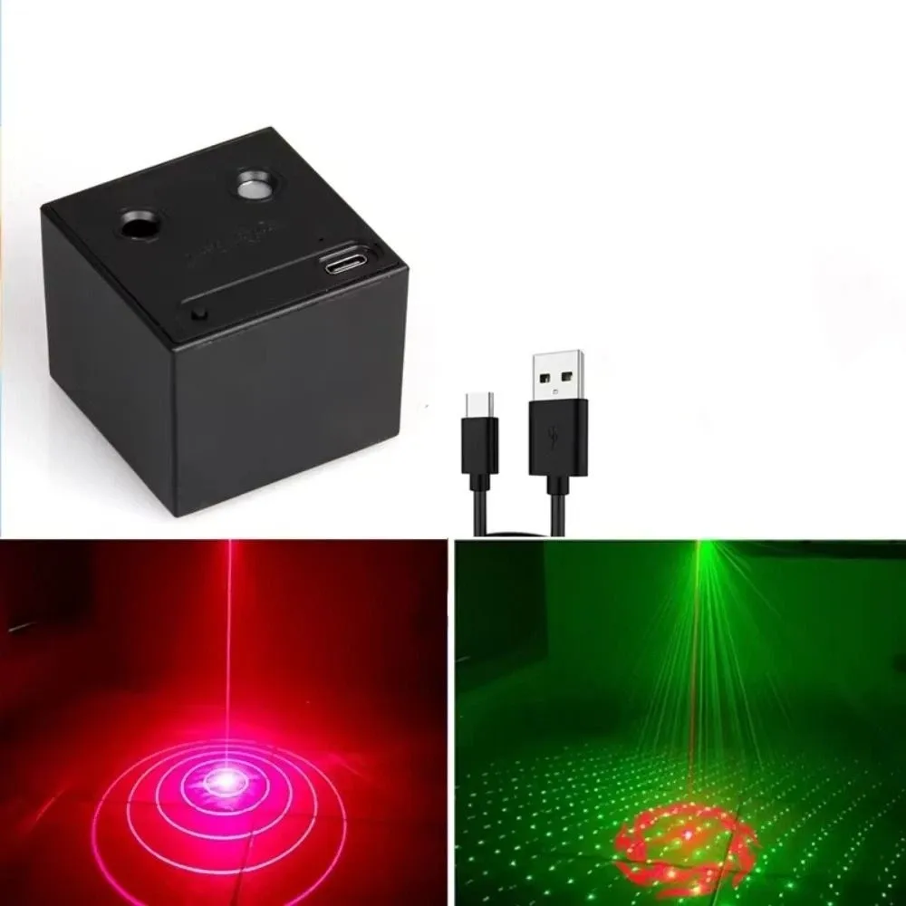 

Rechargeable Battery Laser Projector Lamp Mini Size Stroboscopic Stage Atmosphere Light 32 Patterns Colorful Disco DJ Light Car