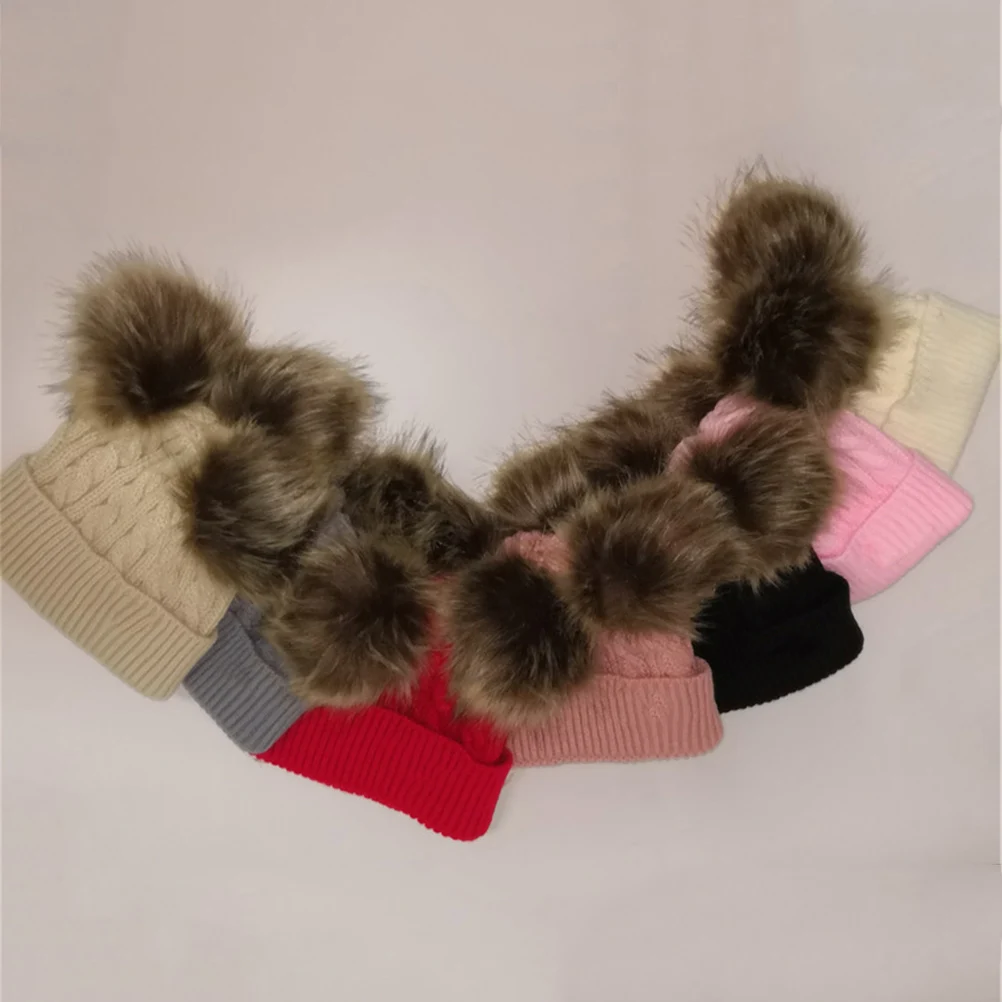 

's Knitted Hat Hats Girl Beanies Twist Bonnet for Toddler Girls Boys Caps
