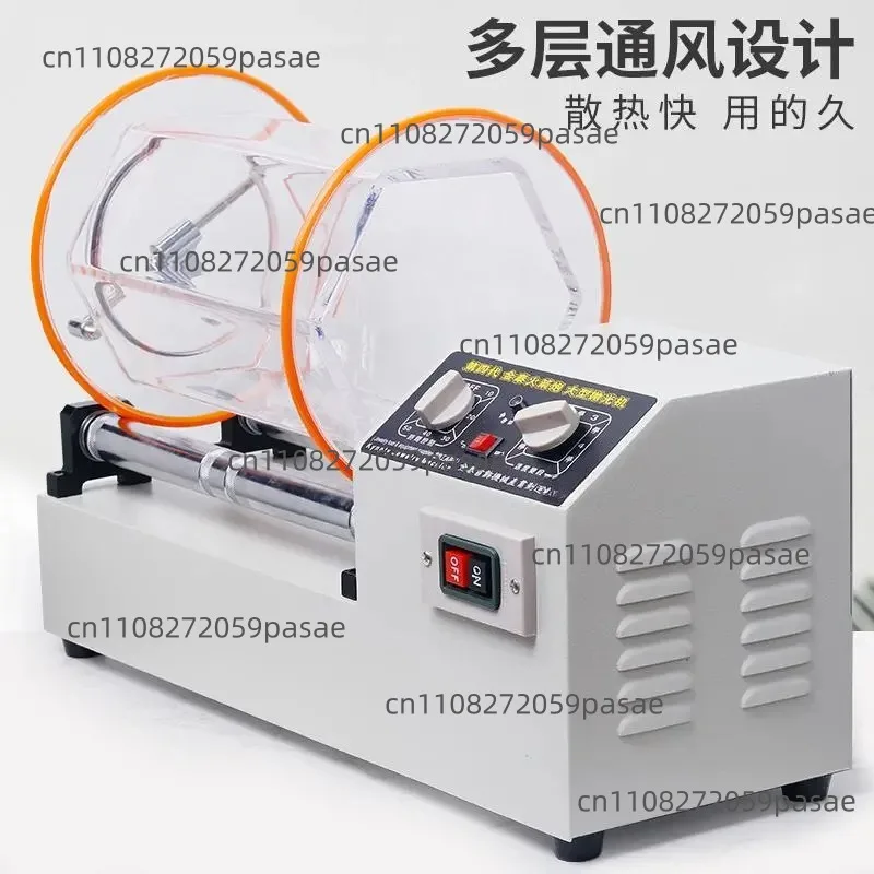 New K1320 Roller Polishing Machine Walnut Copper Coin Text Game Cleaning Polishing Large Roller Gold And Silver Jewelry Polishin