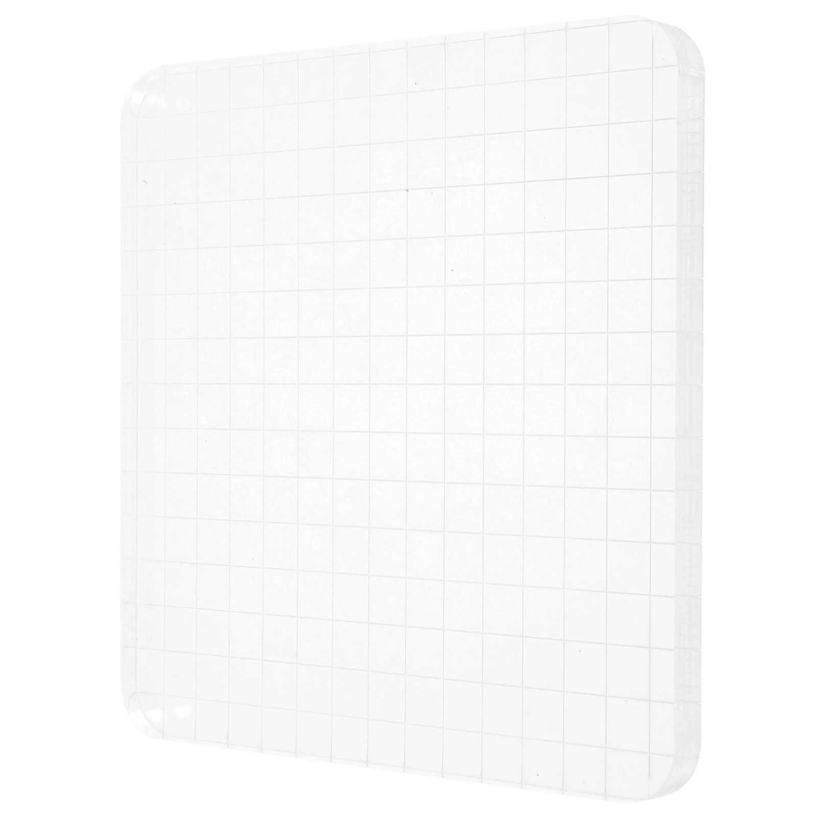 

Transparent Stamp Block Clear Acrylic Stamping Blocks DIY Tool Round Grid Line Hard Durable Seal Plate For Cards Notebooks