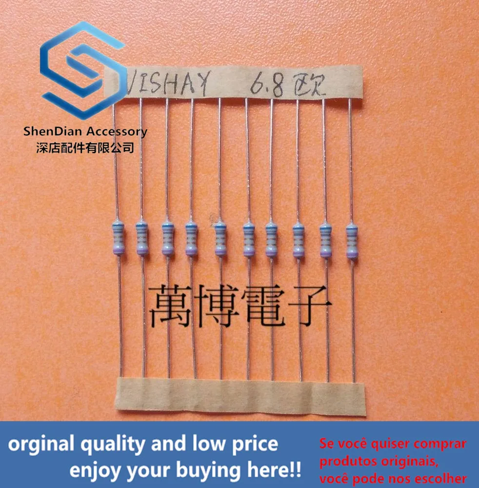 30pcs only orginal new Resistance 1/4W 0.25W 6.8 ohm 6.8R can pay