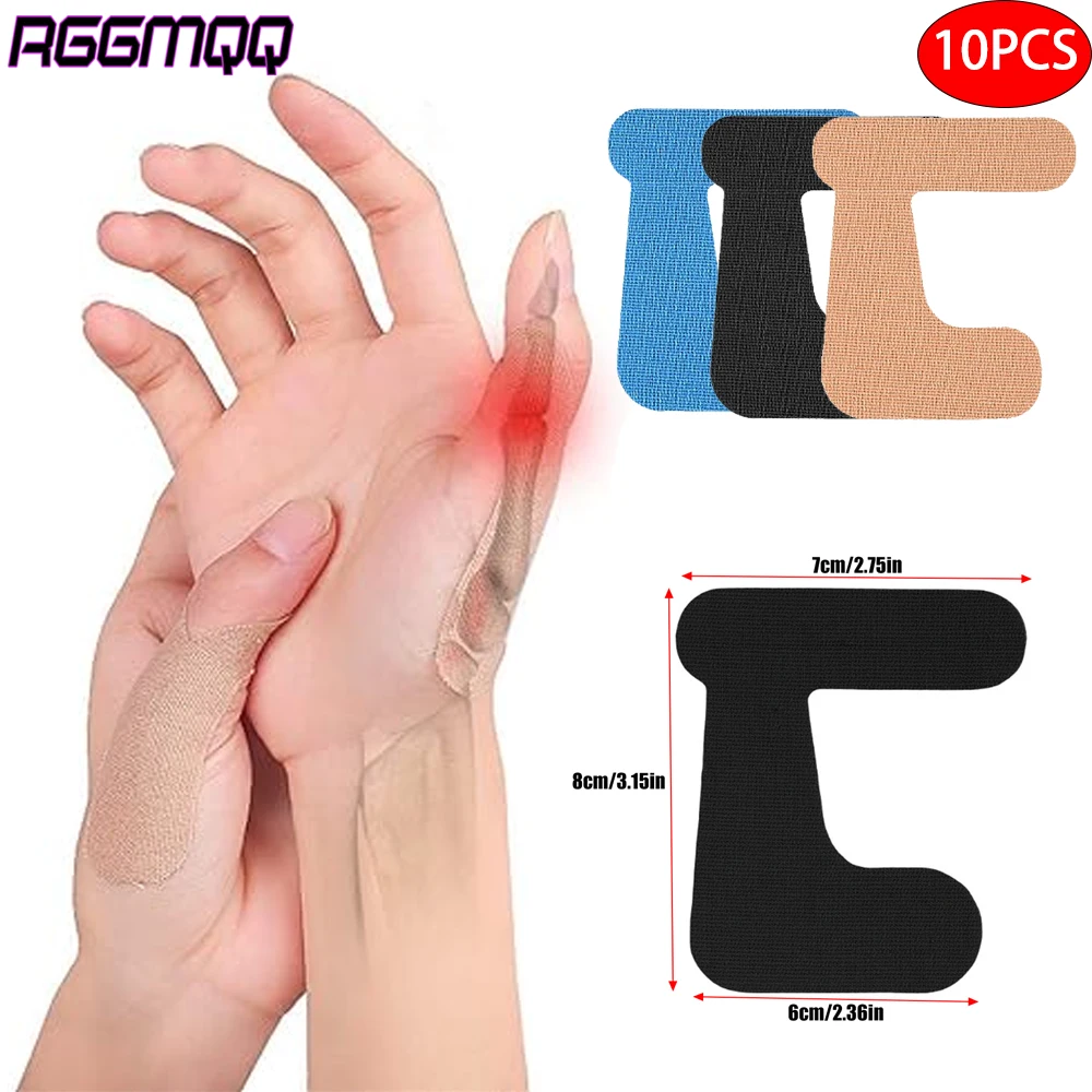 

10 PCS Precut Kinesiology Tape for Thumb ,Thumb Protecting Tape Thumbs Straps Stretchy Athletic Tape,Elastic Thumbs for Sport