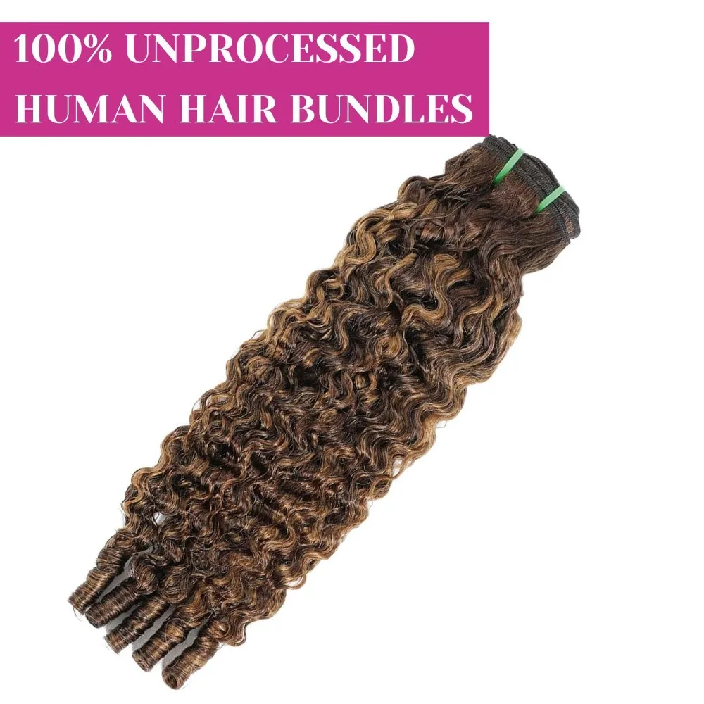 P4/27 # Burmesisches Lockenhaar, unbehandeltes Echthaar, doppelt gewebte Haarverlängerungen, brasilianisches Remy-Haar, ideal für Anfänger. – Detail 4