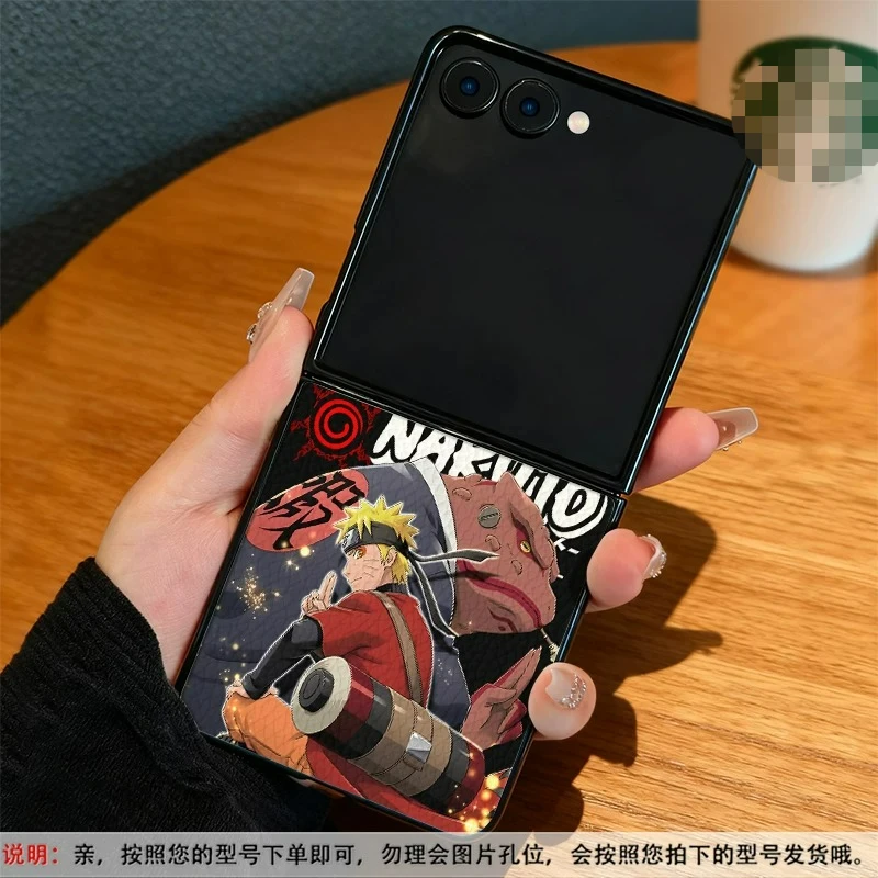 NARUTO animation peripherals are suitable for Samsung Galaxy Z Flip3 4 5 6 7 FE W23 24 25 26 Flip mobile phone protective cases