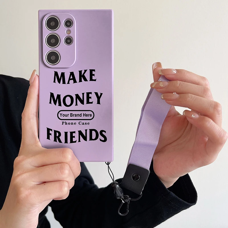 Роскошный брендовый чехол из жидкого силикона с индивидуальным ремешком для телефона Samsung Galaxy S25 Ultra S24 S23 FE S22 S21 S20 Plus, задняя крышка Роскошный брендовый чехол из жидкого силикона с индивидуальным ремешком для телефона Samsung Galaxy S25 Ultra S24 S23 FE S22 S21 S20 Plus, задняя крышка