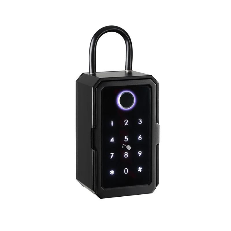 Outdoor Waterproof Wireless Rfid Digital Keypad Fingerprint Access Control,Tuya Smart Life Bluetooth Safe Wall Key Box Door Lock