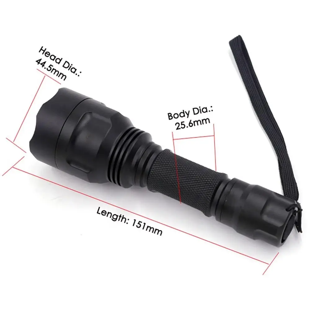 5W UV flashlight 365nm black light LED flashlight is used for searching antique porcelain traces, identifying jade and amber