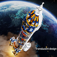 1121PCS Building Blocks Toy Rocket Model 3D Puzzle Aerospace Rocket Educational Toys Set Christmas Gifts