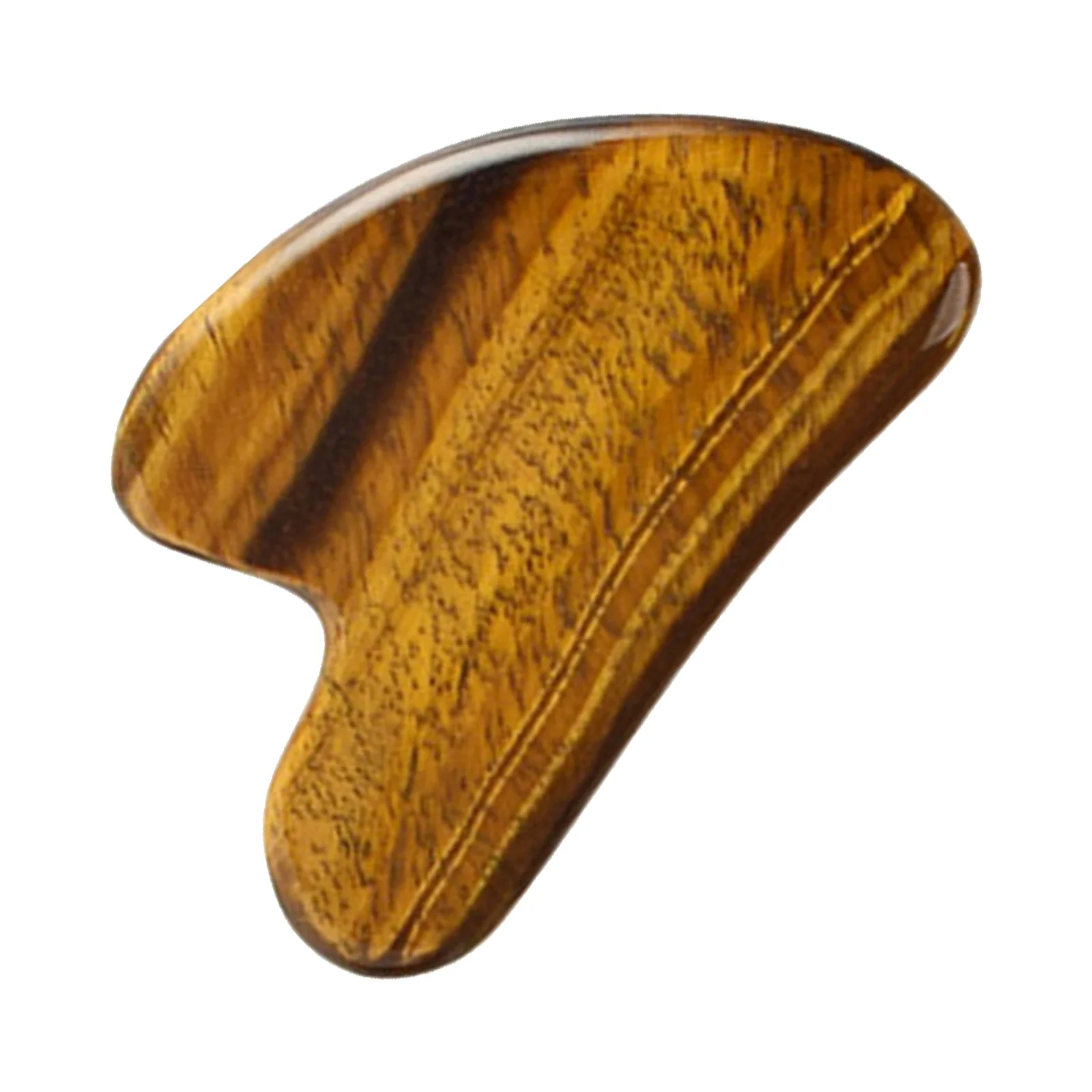 

1Pcs Tiger Eye Dolphin Gua Sha Scraping Board Light Brown Facial Massage Tool Promote Microcirculation Healthy Skin