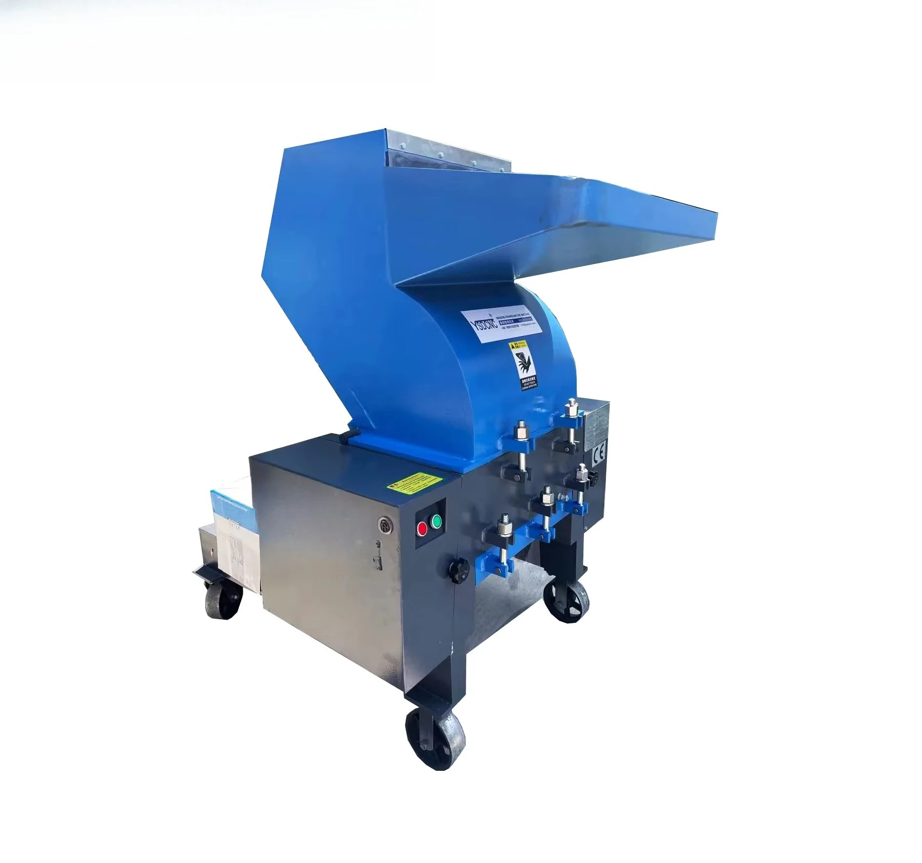 Mini  Plastic Crusher Waste PET Bottle Recycling Shredder Double Shaft Gearbox Pump Core