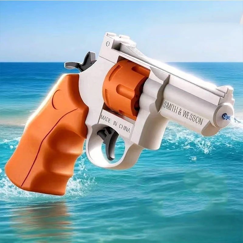 Letnia pistolet na wodę, mechaniczny pistolet na wodę typu rewolwer z ciągłym strzałami, zabawki na wodę dla chłopców i dziewcząt, zabawki na wodę na plażę, prezenty świąteczne dla dzieci.