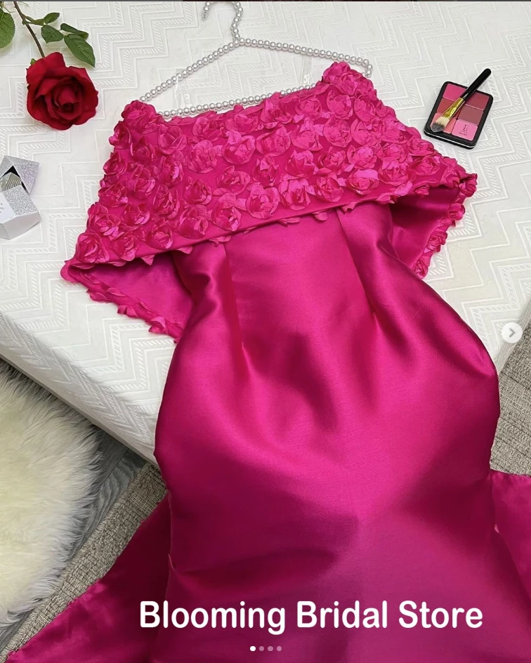 Off the Shoulder Floral Party Gowns Custom Made Trumpet Long Prom Dresses vestidos para mujer elegantes y bonitos