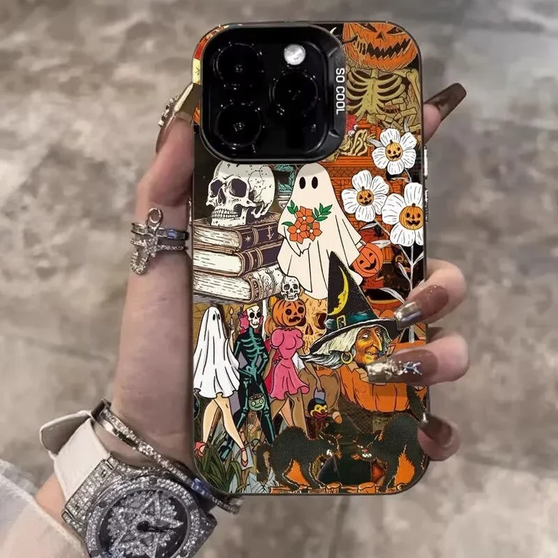 Halloween Ghost Pumpkin Flower Casing For Xiaomi POCO X6 X3 M6 F6 F5 X5 X6 X7 F7 Pro 11 Lite 12 13 14 12T 13T 14T Pro IMD Cover