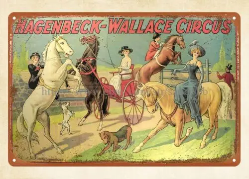 Hagenbeck - Wallace Circus metal tin sign collectible restaurant pub walls