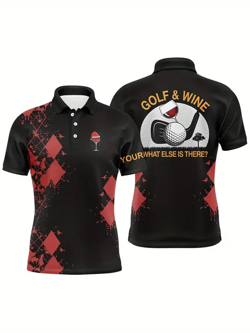 

Fashion Santa Clause Graphic Men's Polo Shirt Outdoor Golf Sports Short Sleeve Lapel Tops Christmas Theme Casual Comfortable Top