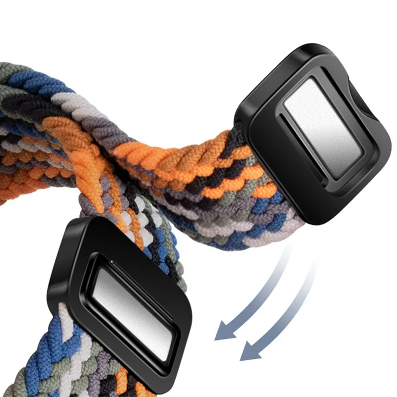 Nylon Braided Solo Loop Strap Suitable for Samsung Galaxy Watch 8 40mm/44mm Magnetic Band For Galaxy Watch 8 Classic Correa image 4