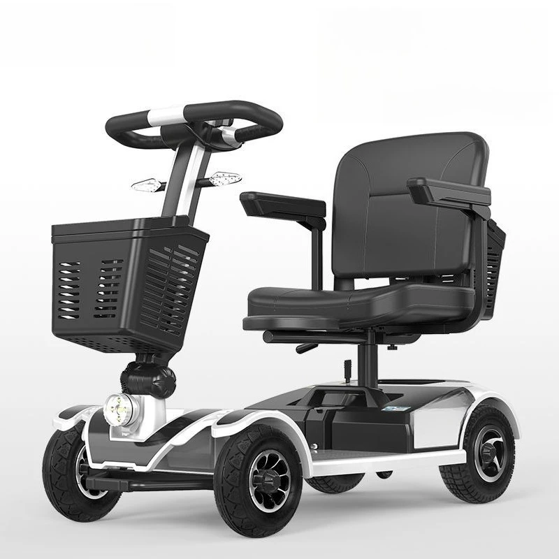 

Scooter, four-wheel electric folding small seat