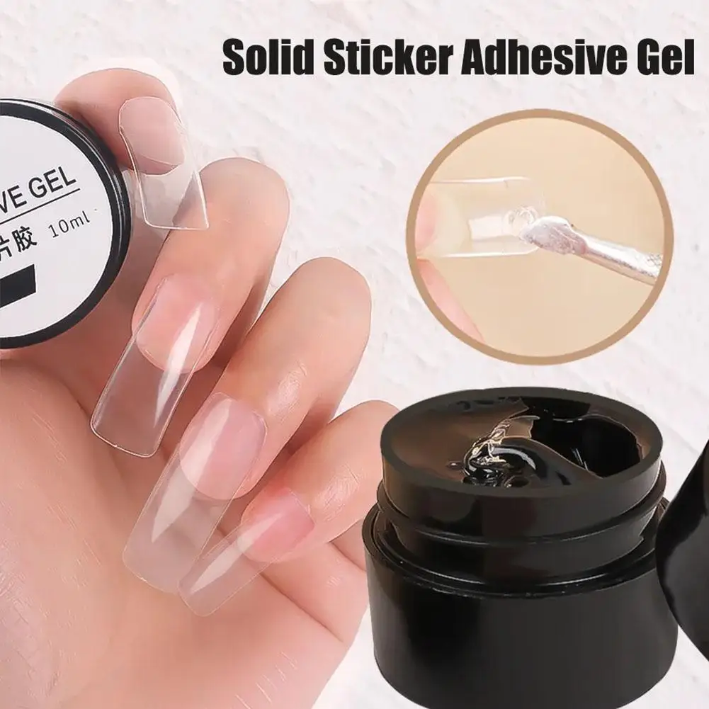 

10ml Clear Solid Nail Tips Gel Long Lasting Bubble-free UV/LED Building Gel for Nails Home Salon Manicure DIY Design