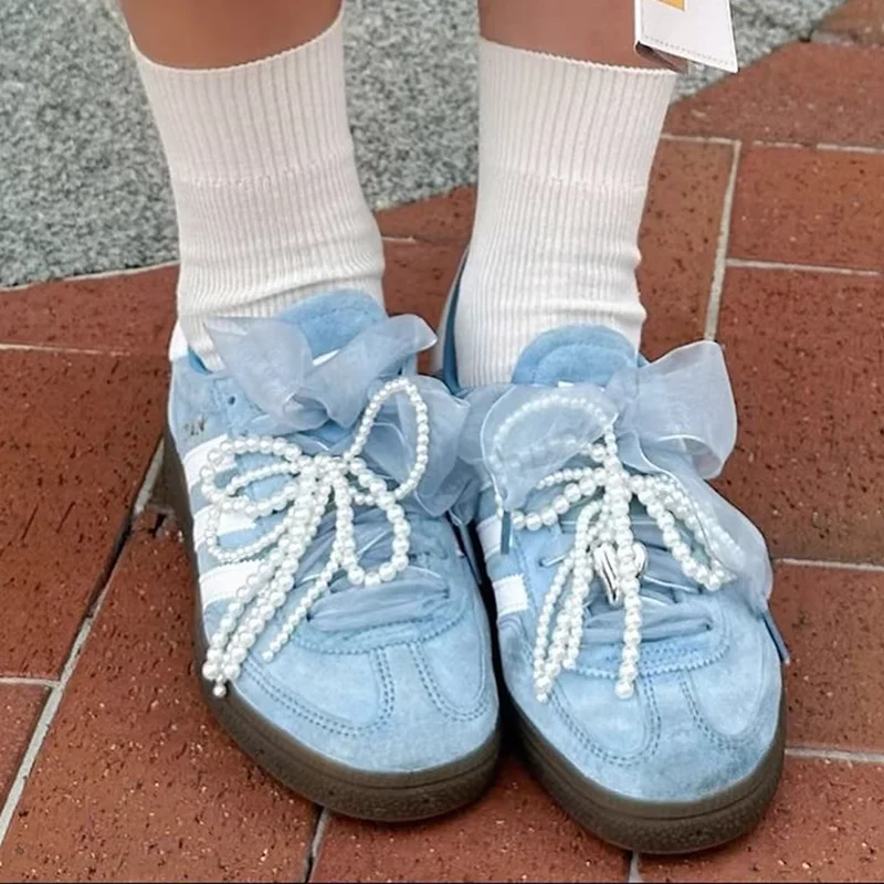 4 cm Width Organza Shoelaces DE Training Shoes Beautiful Chiffon Transparent Lace Widened Leisure Sports Shoes Laces DIY Decorat image 5