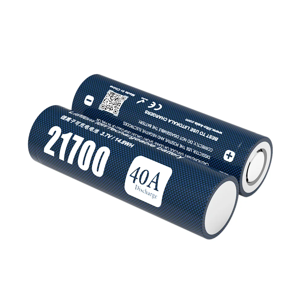 LiitoKala Lii-40S 21700 Battery 3.7V Li-ion 4000mA 40A Discharge Batteries 4.2v high drain devices Flat head