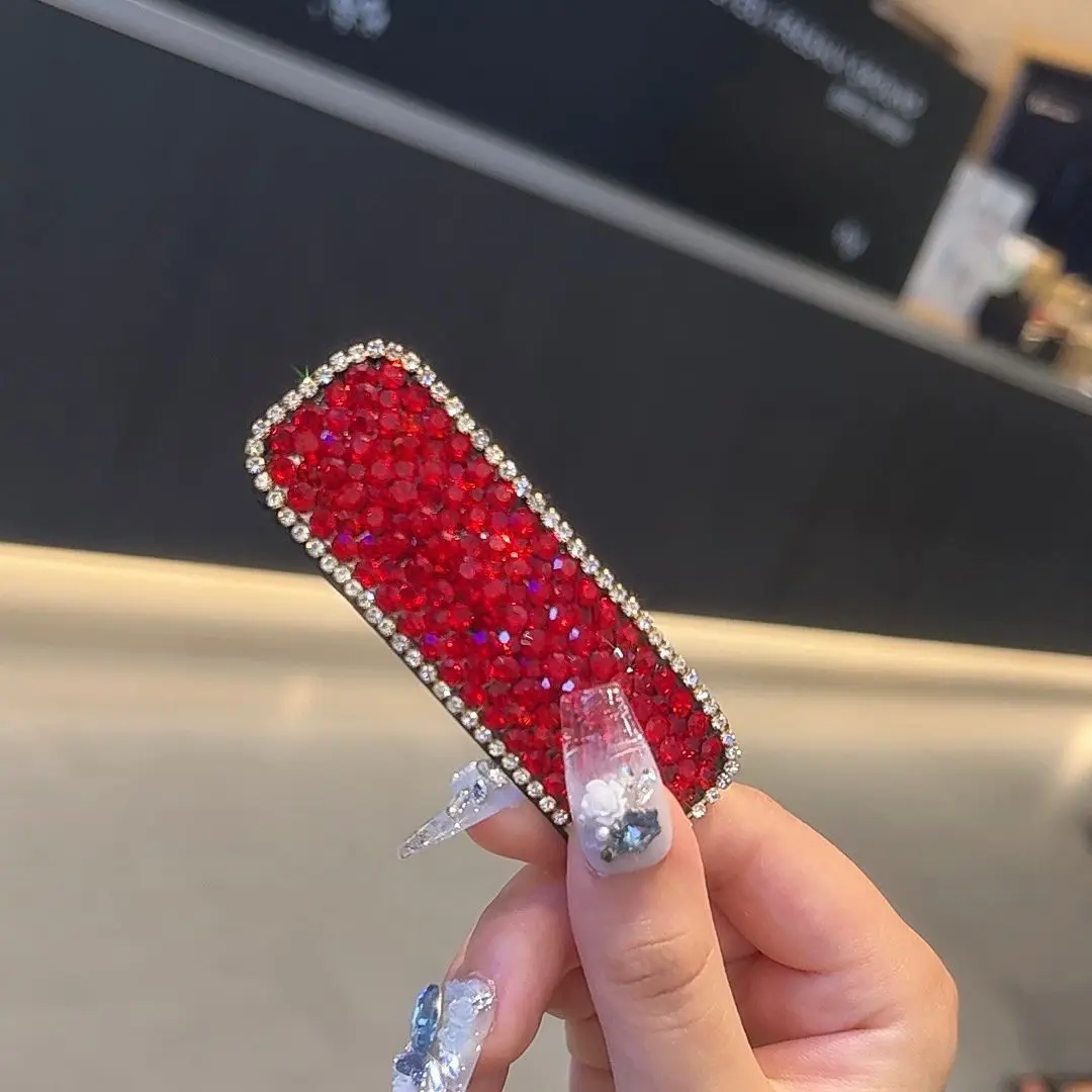 Koreanische Damen Voller Kristall Elegante Haarnadel Seite Haar Ornamente frauen Neue BB Clips Luxus Mode Haar Clips Zubehör – Detail 6