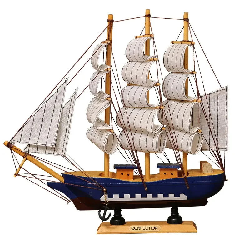 Smooth Sailing Symbol for Home Decoration and Display Decor Small Mediterranean Sailboat Figurine with