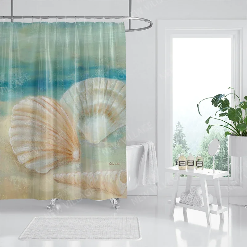 Home waterproof fabric bathroom curtain accessories 90x200 shower shower curtain 240 * 200 Atlantis style shower curtain