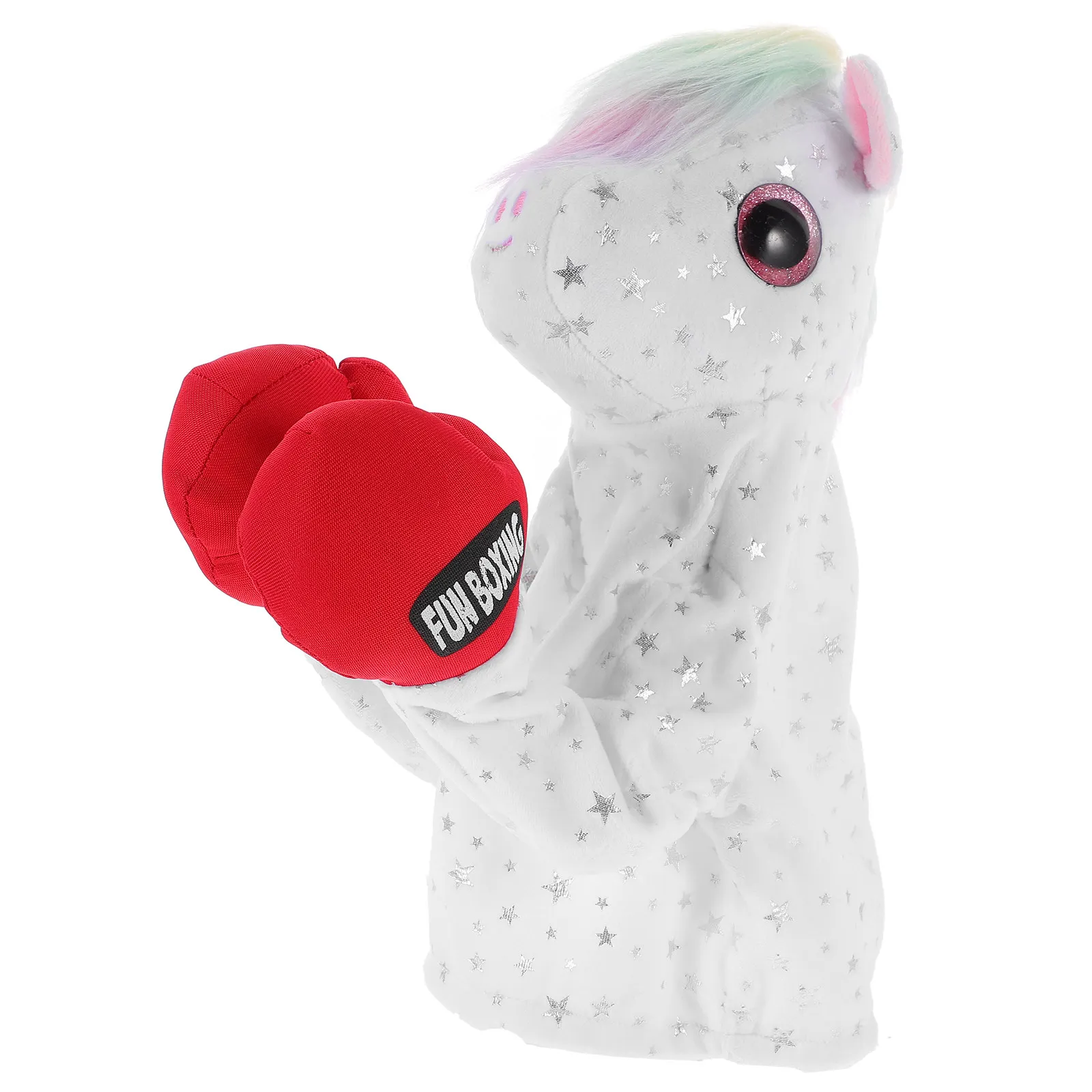 

Animal Hand Puppet Boxing Unicorn Soft Skin Friendly Lightweight Portable Indoor Outdoor Play Early Learning Role Play