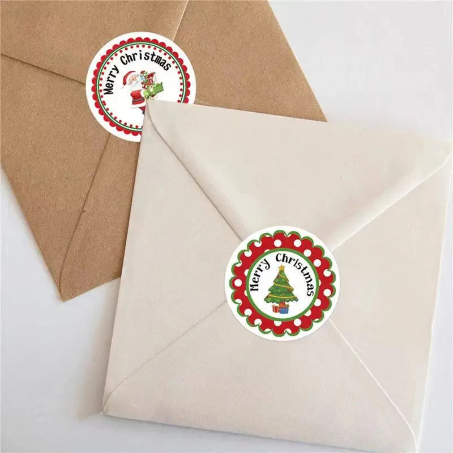 500pcs 1inch Merry Christmas Stickers, Christmas Decoration Gift Sticker Label, Round Christmas Tags Tatuajes temporales hombre