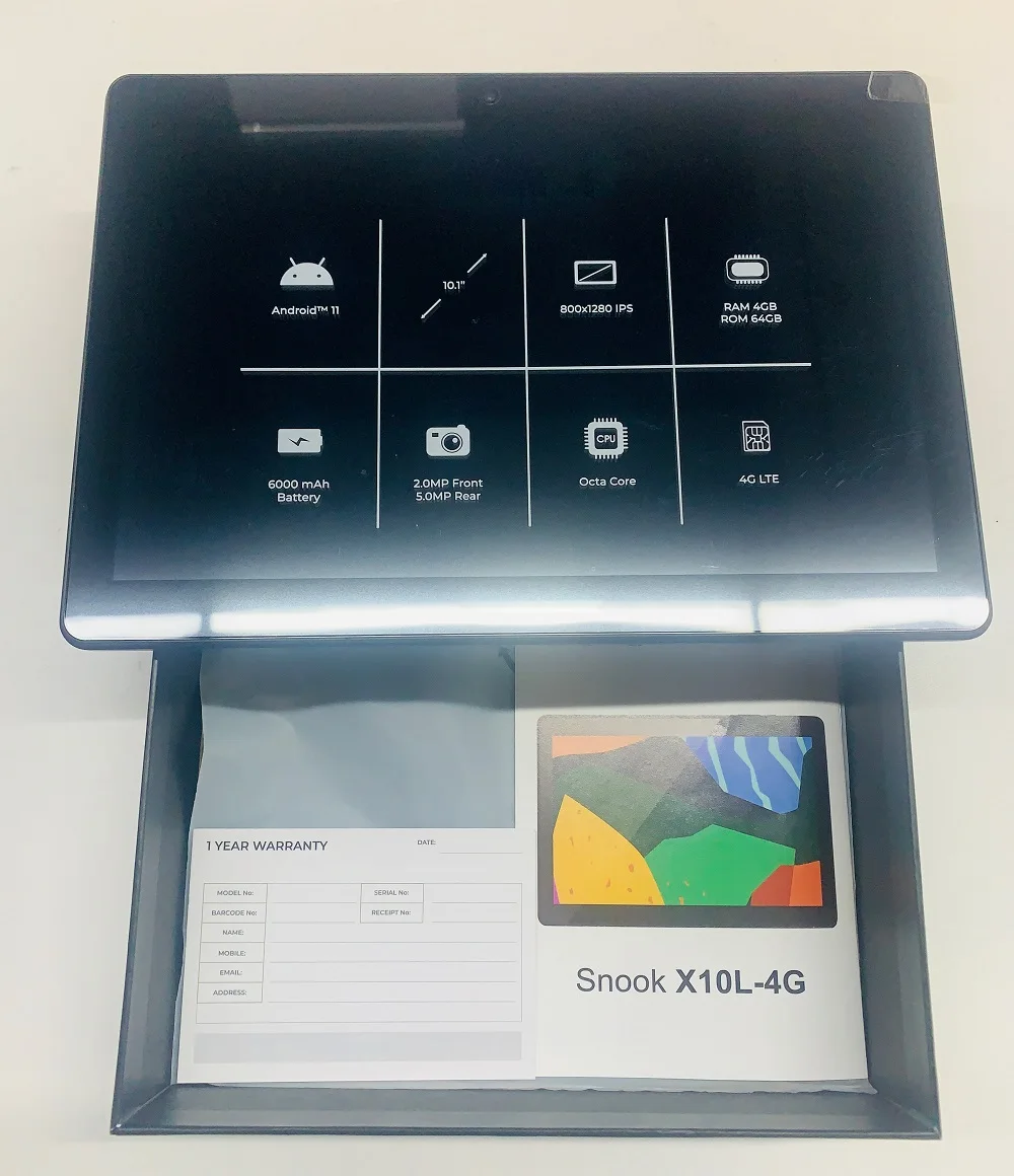 HYC-Tablet, 10.1 ", support 3G/4G, SC9863A chip, Android 11,4 +64GB, HD800*1280IPS, Bluetooth 4.2, type-c charging，6000 mAh