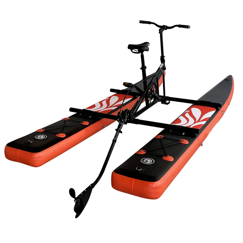 Fun world sport neues Design aufblasbares Single Water Bike Pedalo Tretboot schwimmendes Fahrrad zu verkaufen