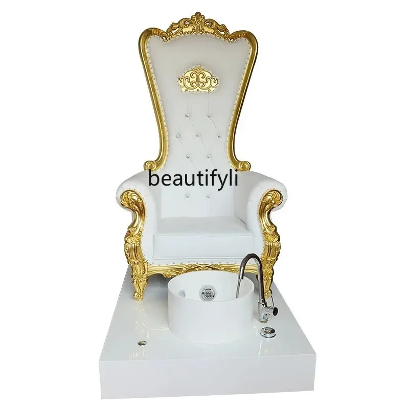 l Queen Chair Nail Shop Pedicure Chair Pedicure Manicure Foot Bath High Back Seat Couch