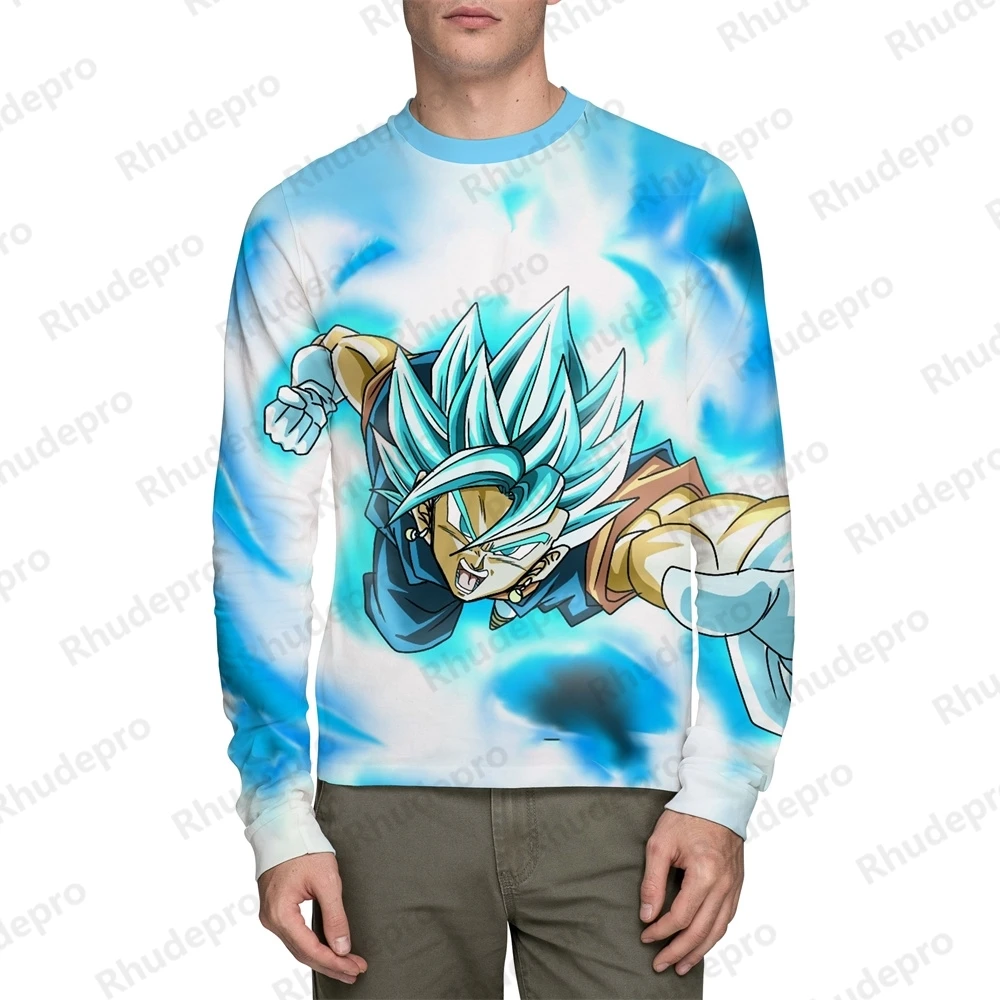 2024 Classic Anime Dragon-Ball Printing Long sleeve T-Shirt Boys Girls Summer New 3D Casual Cool Style 5XL Kids Clothing