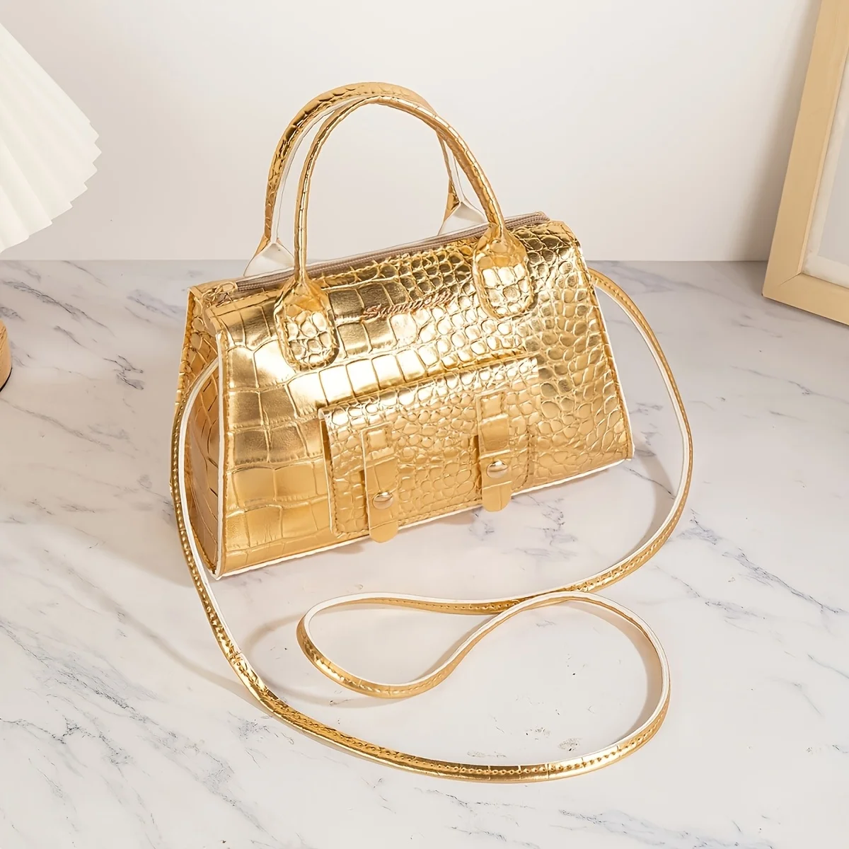 

Pillow Bag Handbag Multi-functional Snake Lady Shoulder Fashion Cow Pattern Diagonal Large Storage Bag